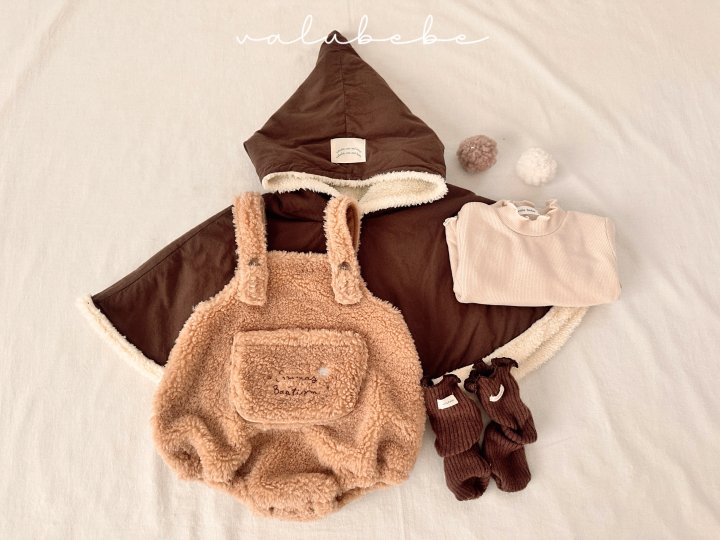 Valu Bebe - Korean Baby Fashion - #onlinebabyshop - Cone Shaped Fleece Hooded Cape (Bebe) - 5