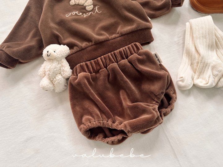 Valu Bebe - Korean Baby Fashion - #onlinebabyshop - Soft Velour Bloomer (Bebe) - 12