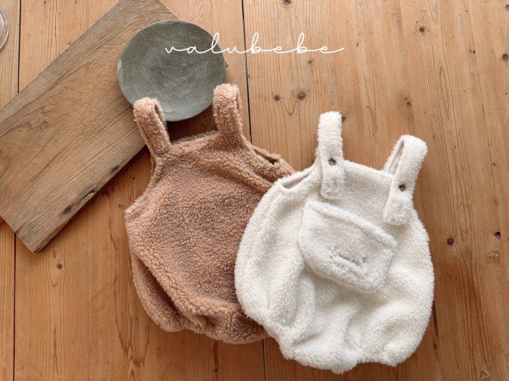 Valu Bebe - Korean Baby Fashion - #onlinebabyshop - Kuu Fleece Suspender Suit (Bebe) - 8