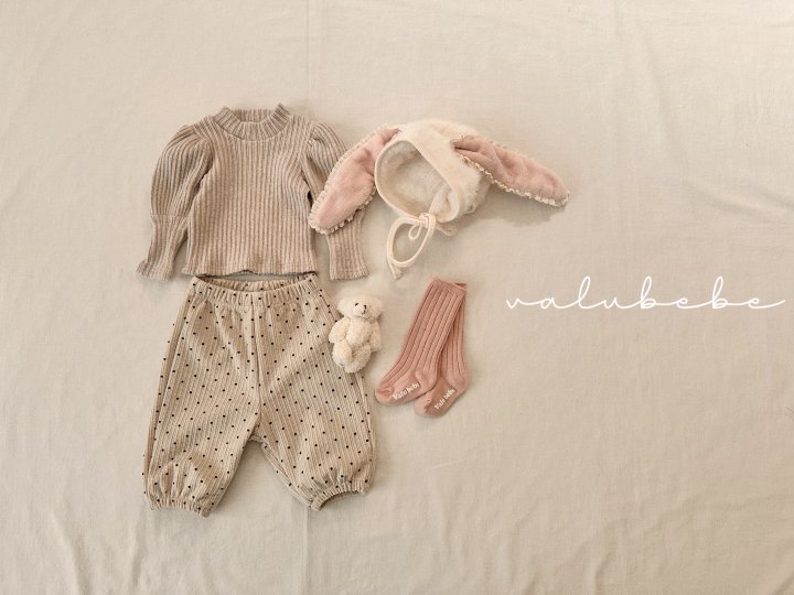 Valu Bebe - Korean Baby Fashion - #onlinebabyshop - Winter Embossed Pants 25 (Bebe) - 8