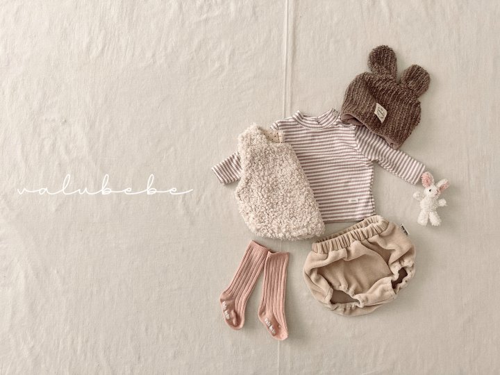 Valu Bebe - Korean Baby Fashion - #onlinebabyshop - Boucle Bear Beanie 25 (Bebe) - 2
