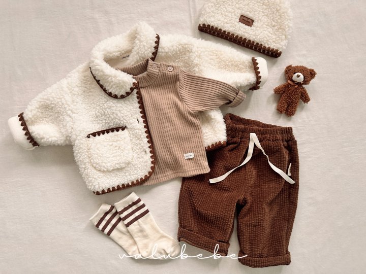 Valu Bebe - Korean Baby Fashion - #onlinebabyshop - Soft Mock Neck Tee (Bebe) - 12