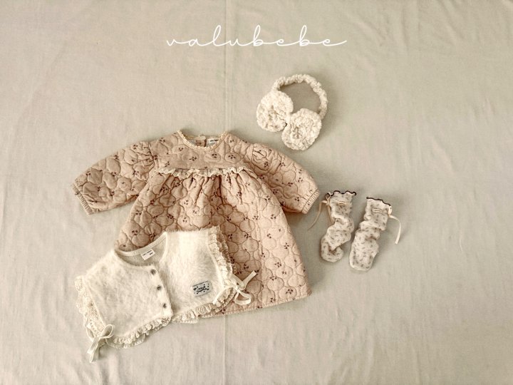 Valu Bebe - Korean Baby Fashion - #smilingbaby - Lace Padded One-piece (Bebe) - 3