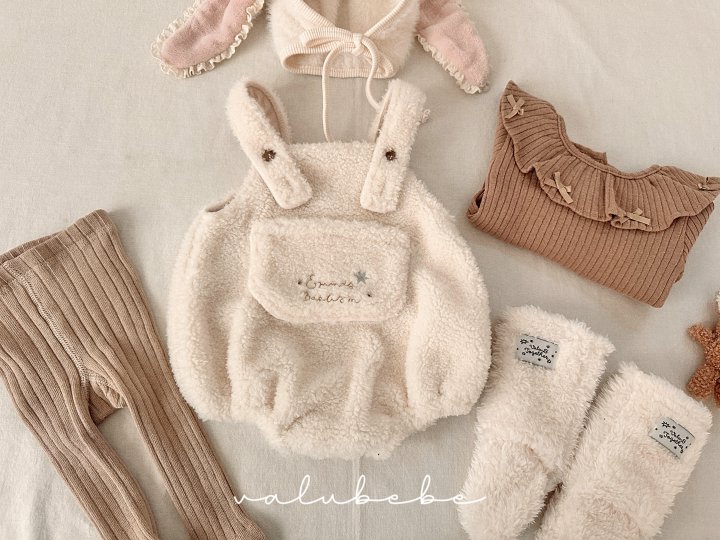 Valu Bebe - Korean Baby Fashion - #smilingbaby - Kuu Fleece Suspender Suit (Bebe) - 9
