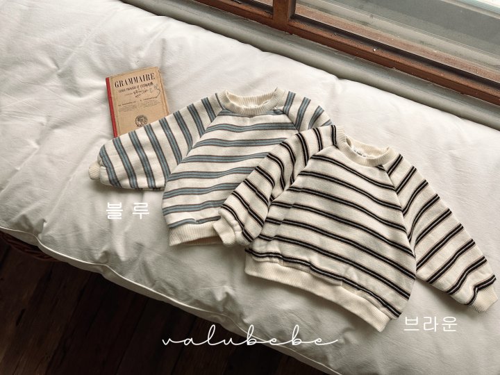 Valu Bebe - Korean Children Fashion - #kidsstore - Multi Stripe Brushed Sweatshirt (Kids) - 5