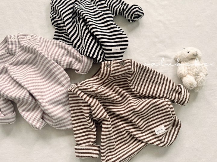 Valu Bebe - Korean Children Fashion - #littlefashionista - Stripe Mock Neck Tee (Kids) - 10