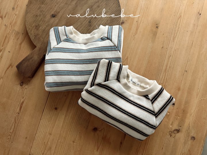 Valu Bebe - Korean Children Fashion - #minifashionista - Multi Stripe Brushed Sweatshirt (Kids) - 10