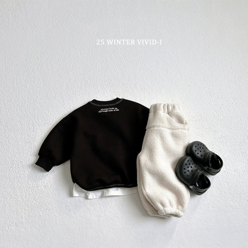 Vivid I - Korean Children Fashion - #Kfashion4kids - Fleece Stitch Sweatshirt - 7