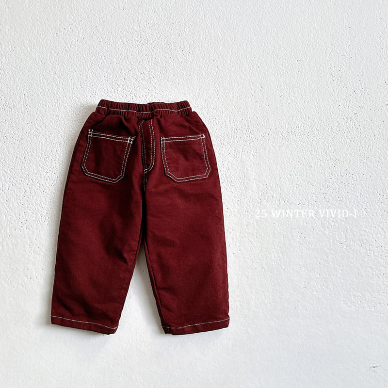 Vivid I - Korean Children Fashion - #Kfashion4kids - Fleece Stitch Pants - 3