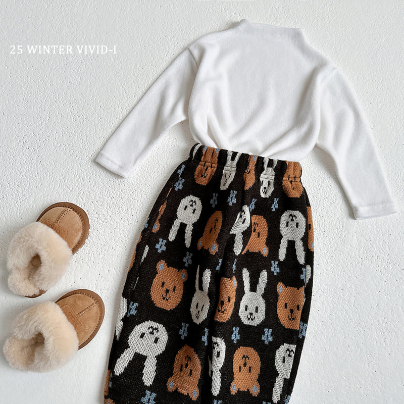 Vivid I - Korean Children Fashion - #Kfashion4kids - Knit Pattern Pants - 12