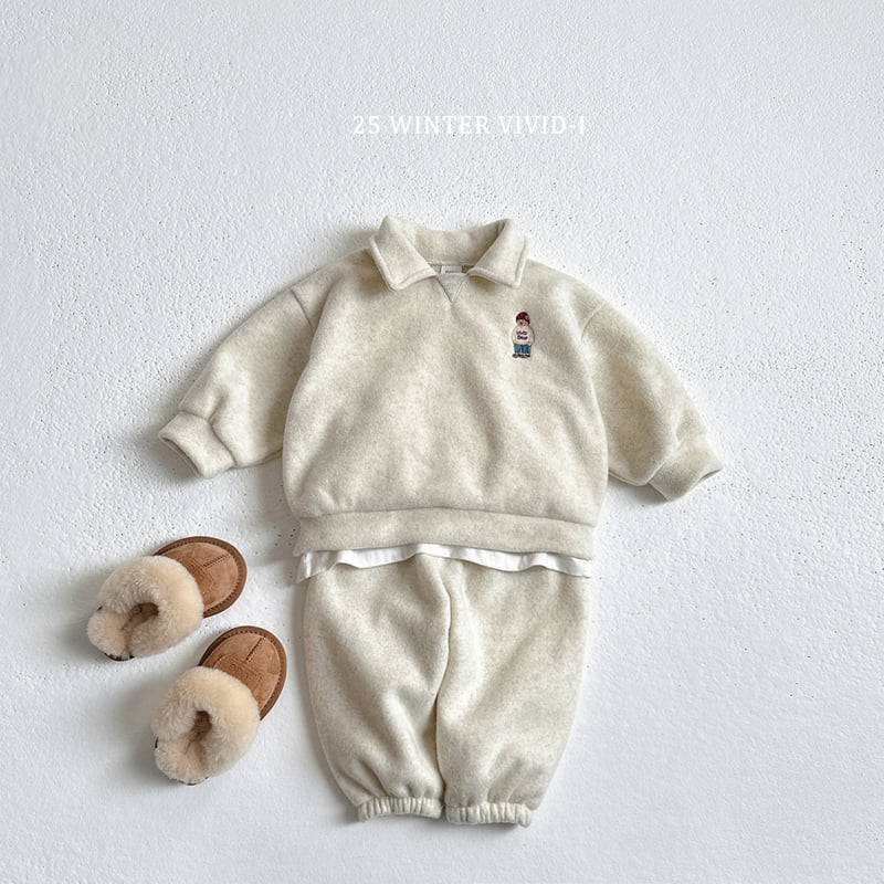 Vivid I - Korean Children Fashion - #kidzfashiontrend - Fleece Collar Set - 4