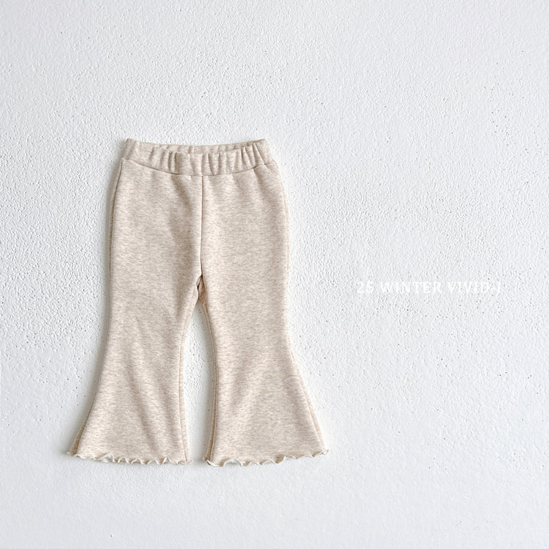 Vivid I - Korean Children Fashion - #kidzfashiontrend - Winter Plain Flare Pants - 4
