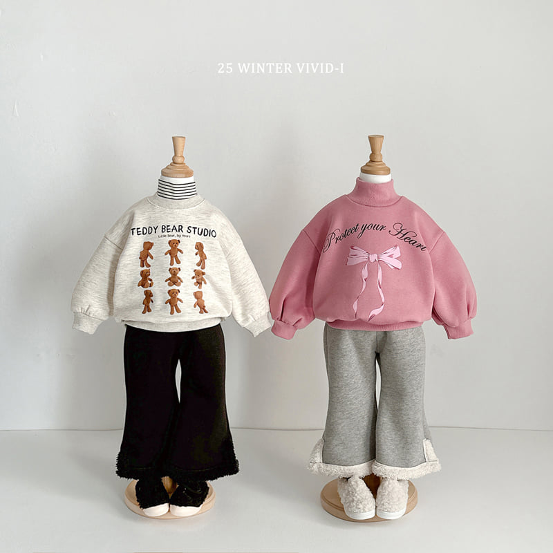 Vivid I - Korean Children Fashion - #Kfashion4kids - Fleece Slit Pants - 10