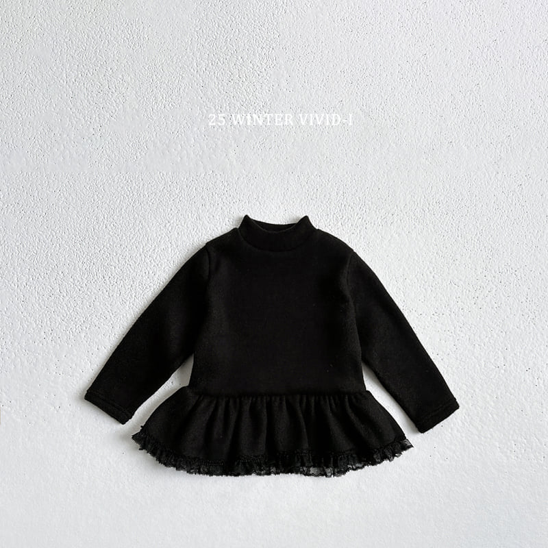 Vivid I - Korean Children Fashion - #Kfashion4kids - Frill Mock Neck Tee - 5