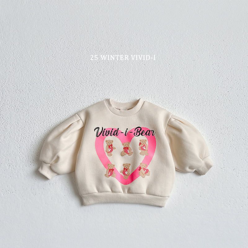 Vivid I - Korean Children Fashion - #kidzfashiontrend - Heart Puff Fleece Sweatshirt - 4