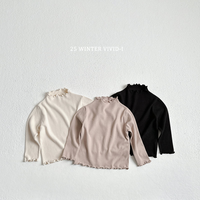 Vivid I - Korean Children Fashion - #Kfashion4kids - Peach Fleece Wave Tee - 3