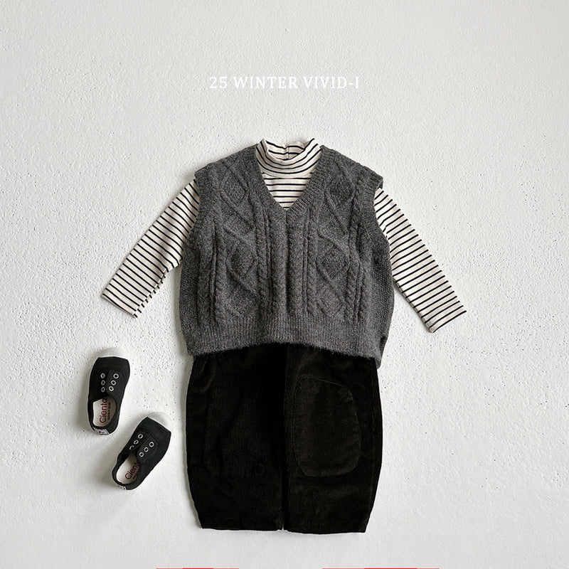 Vivid I - Korean Children Fashion - #Kfashion4kids - Cable Knit Vest - 9