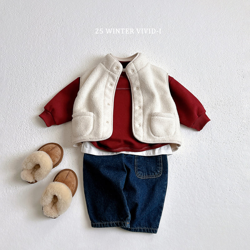 Vivid I - Korean Children Fashion - #childofig - Fleece Stitch Sweatshirt - 12
