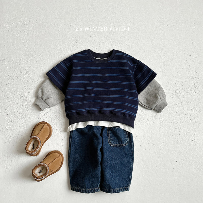 Vivid I - Korean Children Fashion - #childofig - Stripe Combo Sweatshirt - 11