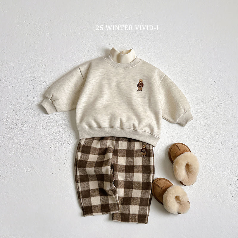 Vivid I - Korean Children Fashion - #childofig - Check Bear Pants - 11
