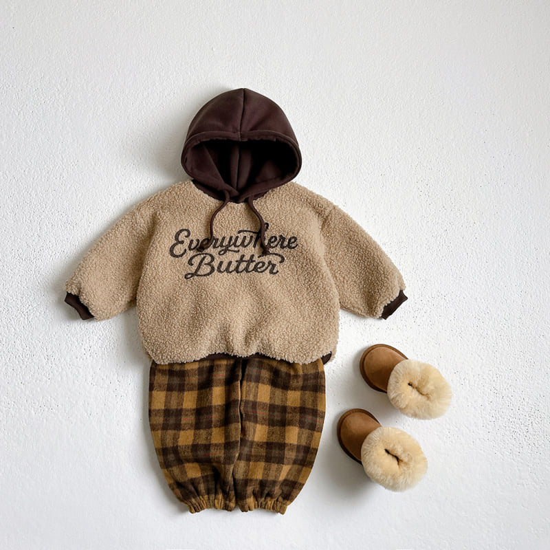 Vivid I - Korean Children Fashion - #childofig - Check Fleece Jogger Pants - 10