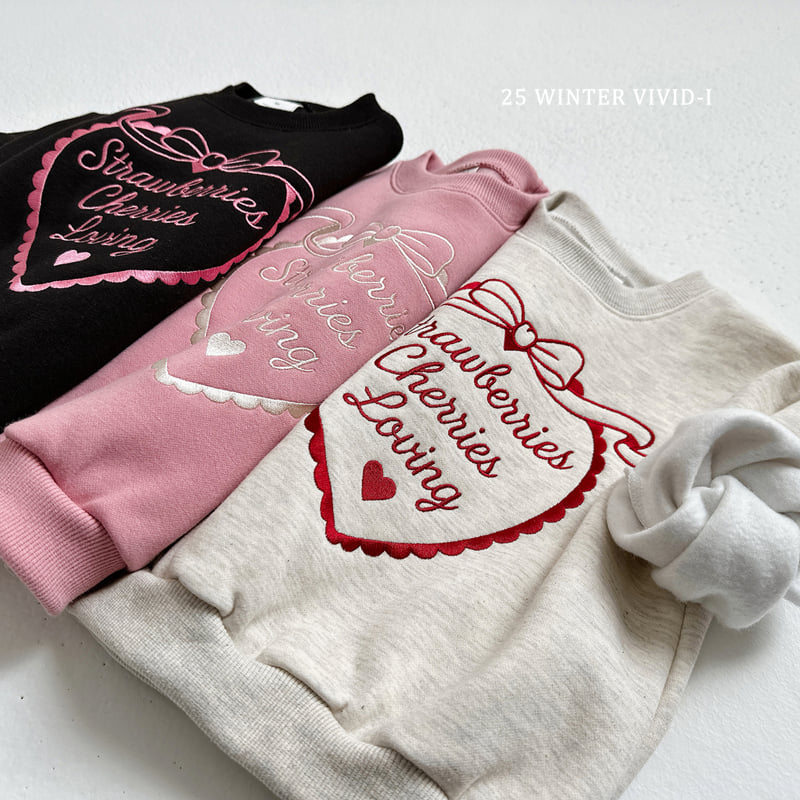 Vivid I - Korean Children Fashion - #childofig - Heart Embroidery Fleece Set - 12
