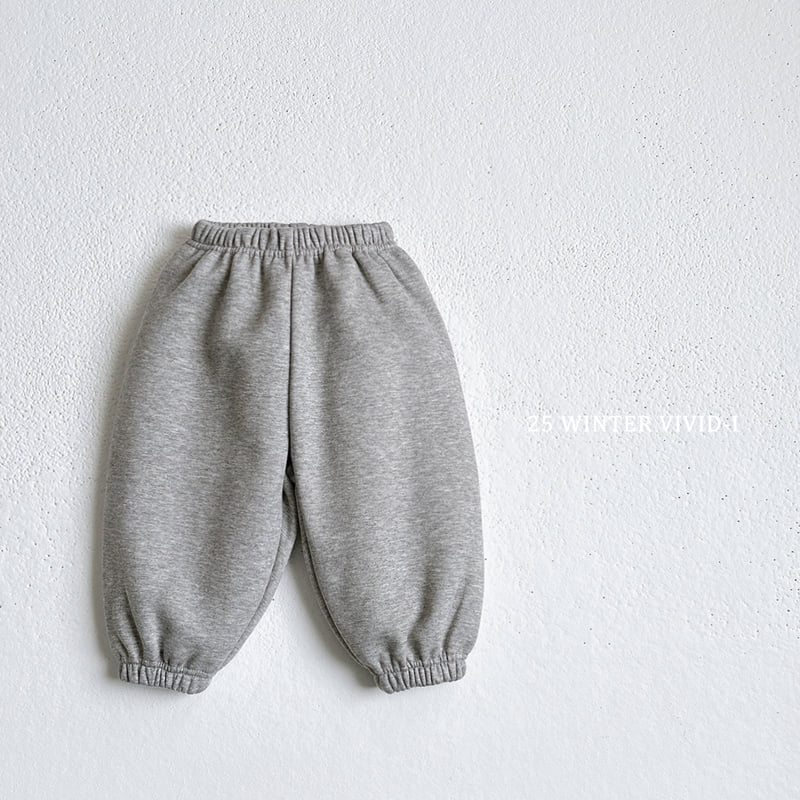 Vivid I - Korean Children Fashion - #childofig - Fleece Plain Jogger Pants - 7