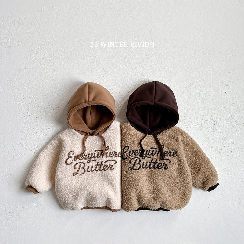 Vivid I - Korean Children Fashion - #childofig - Shearling Hood Sweatshirt