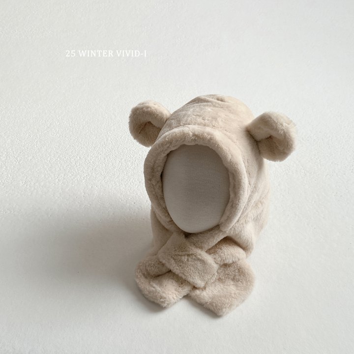 Vivid I - Korean Children Fashion - #childofig - Bear Hat Neck Warmer - 6