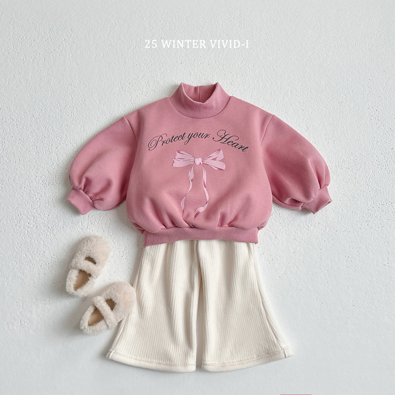 Vivid I - Korean Children Fashion - #childofig - Ribbon Flare Fleece Set - 6