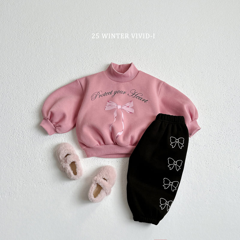 Vivid I - Korean Children Fashion - #childofig - Ribbon Flare Fleece Set - 7