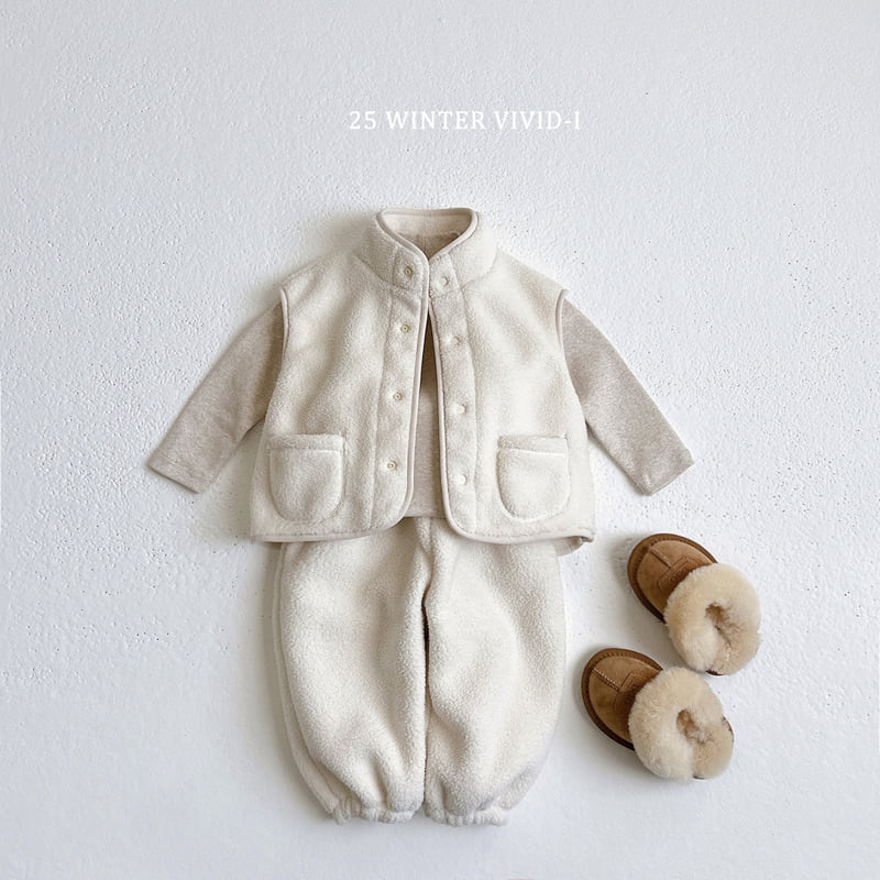 Vivid I - Korean Children Fashion - #childofig - Fleece Vest - 3