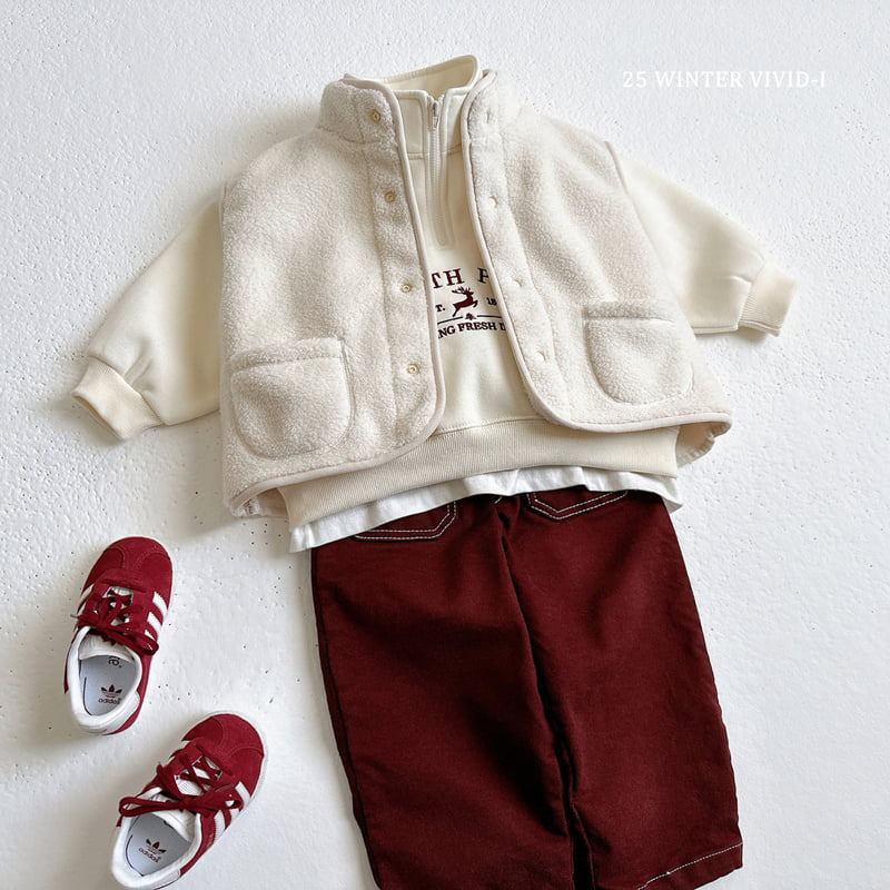 Vivid I - Korean Children Fashion - #childofig - Fleece Vest - 4