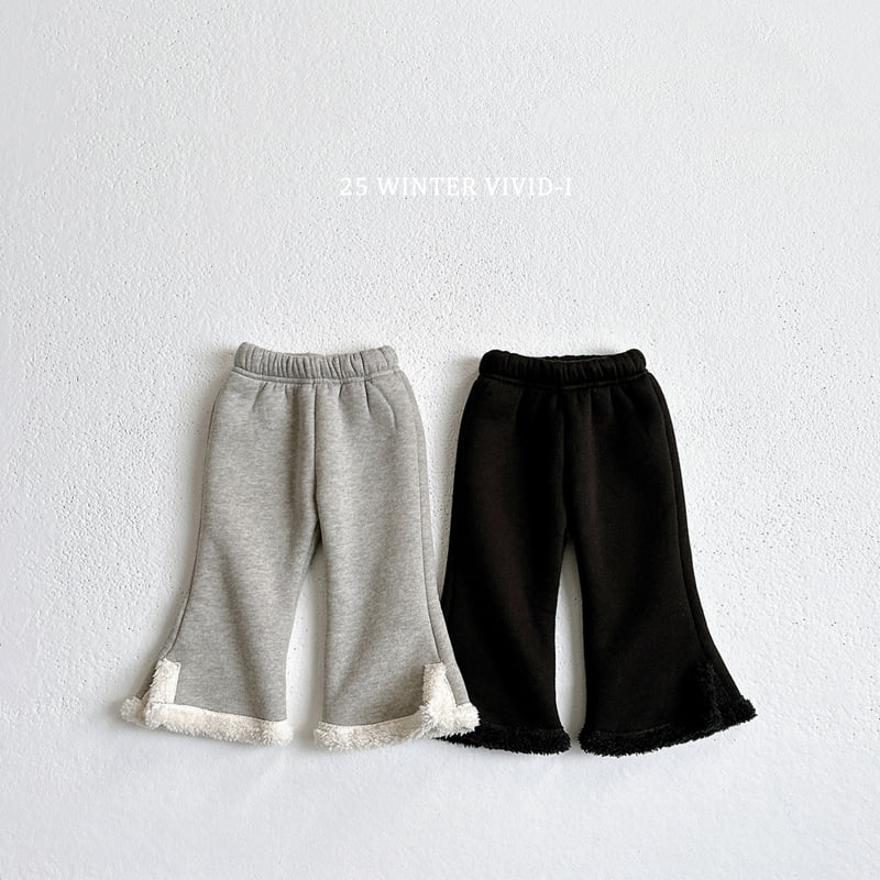 Vivid I - Korean Children Fashion - #childofig - Fleece Slit Pants