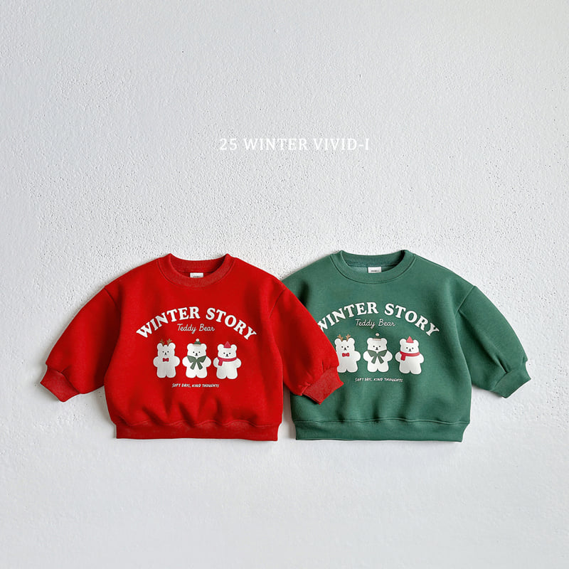Vivid I - Korean Children Fashion - #childofig - Winter Bear Sweatshirt