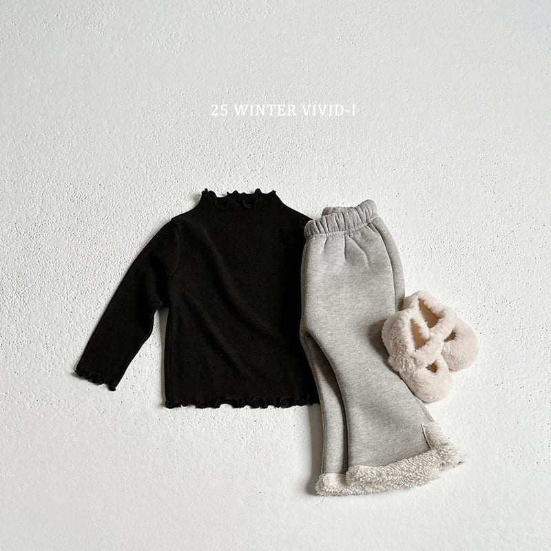 Vivid I - Korean Children Fashion - #childofig - Peach Fleece Wave Tee - 11