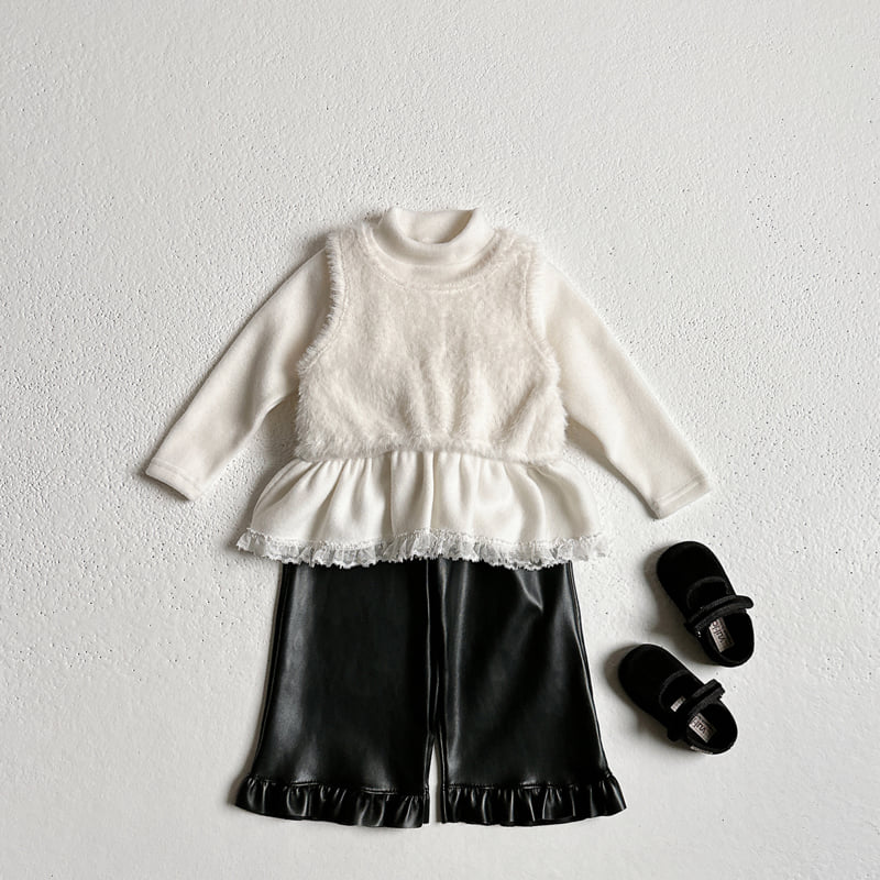 Vivid I - Korean Children Fashion - #childofig - Fleece Frill Pants - 7