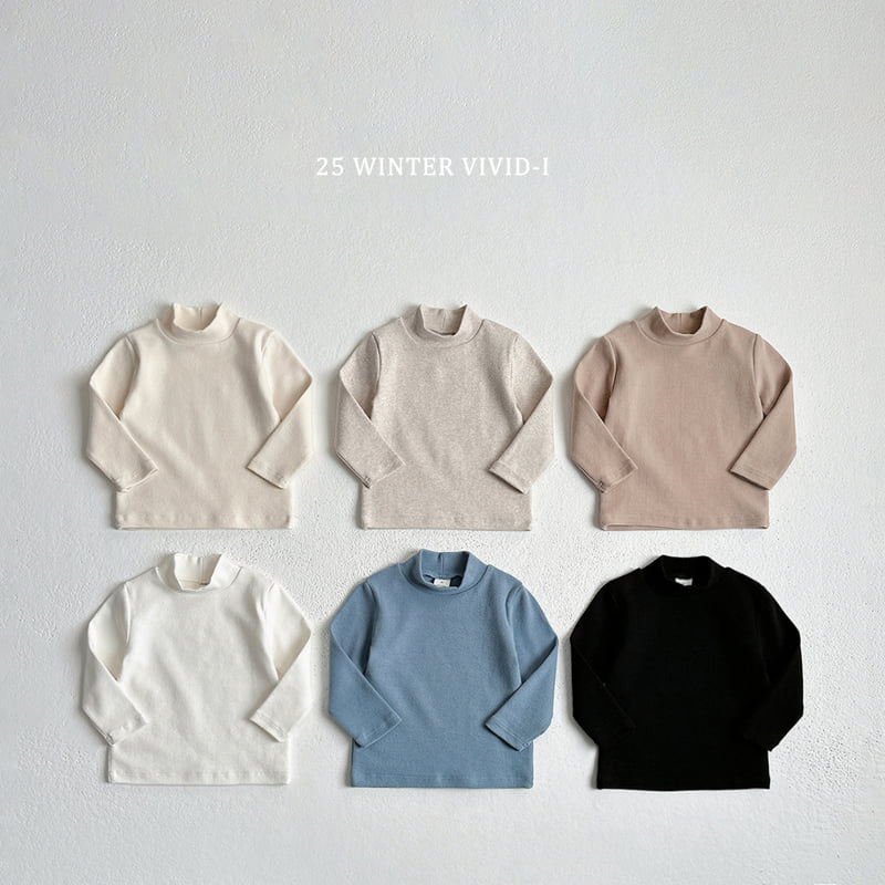 Vivid I - Korean Children Fashion - #stylishchildhood - Vivid Winter Turtleneck Tee - 4