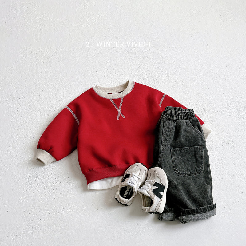 Vivid I - Korean Children Fashion - #childofig - Line Sweatshirt - 11