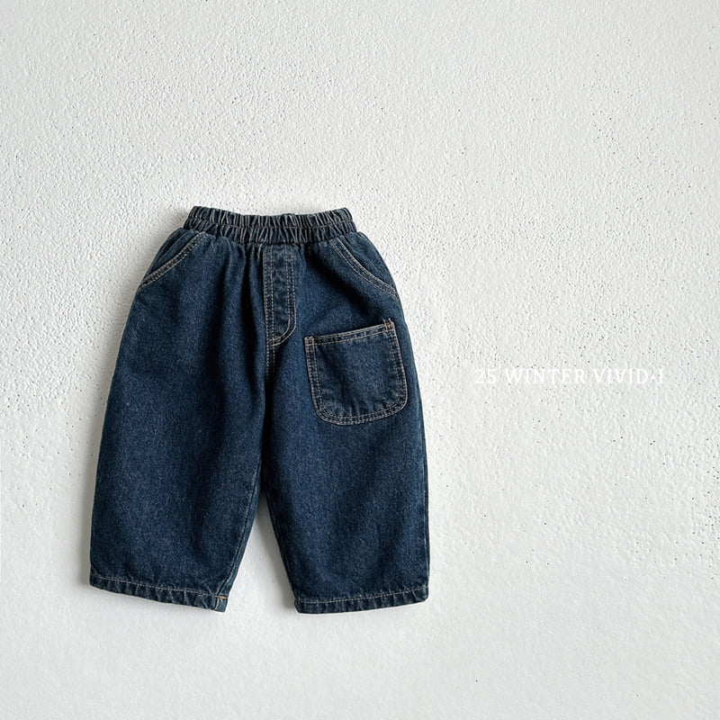 Vivid I - Korean Children Fashion - #childofig - Fleece Pocket Jeans - 5