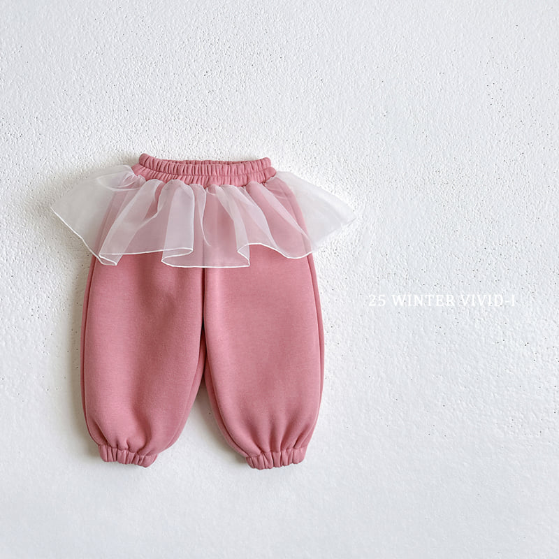 Vivid I - Korean Children Fashion - #childofig - Fleece Chiffon Pants - 3