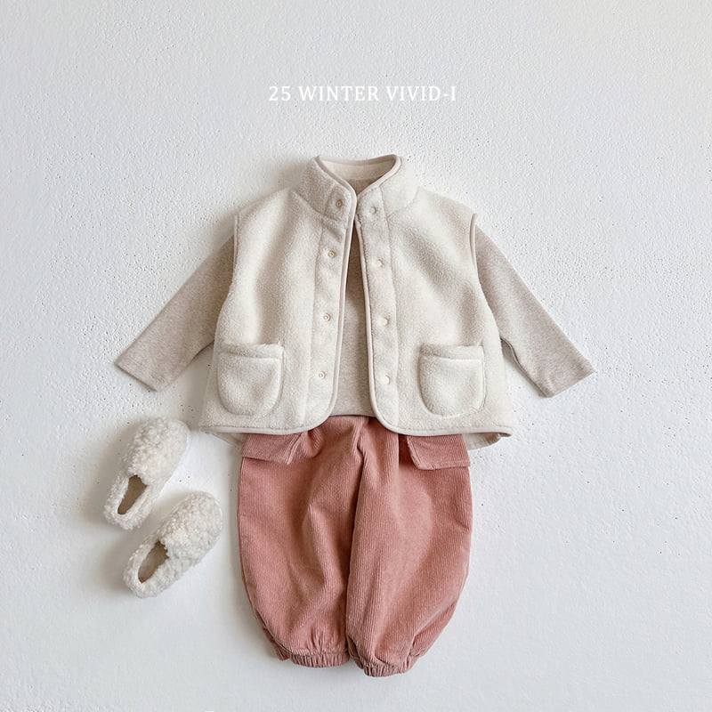 Vivid I - Korean Children Fashion - #childrensboutique - Fleece Corduroy Cargo Pants - 6