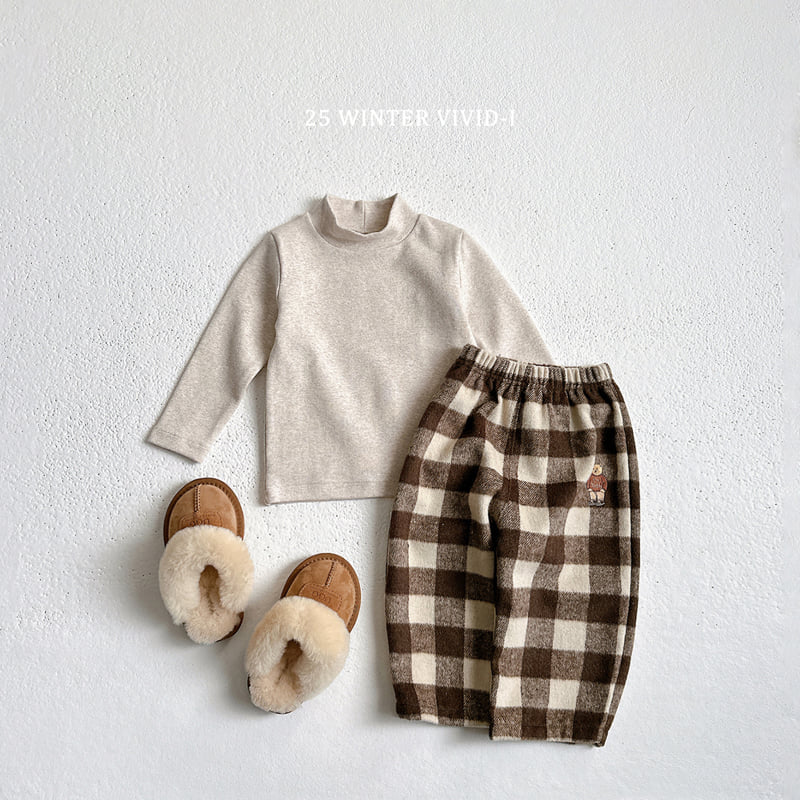Vivid I - Korean Children Fashion - #childrensboutique - Check Bear Pants - 12