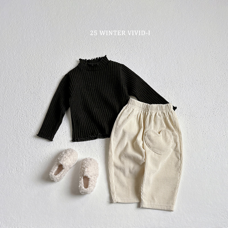 Vivid I - Korean Children Fashion - #childrensboutique - Heart Pocket Corduroy Pants - 10