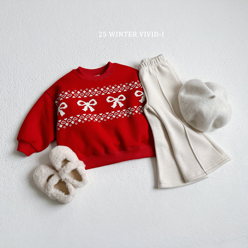 Vivid I - Korean Children Fashion - #childrensboutique - Ribbon Nordic Sweatshirt - 9