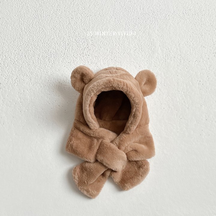 Vivid I - Korean Children Fashion - #childrensboutique - Bear Hat Neck Warmer - 7