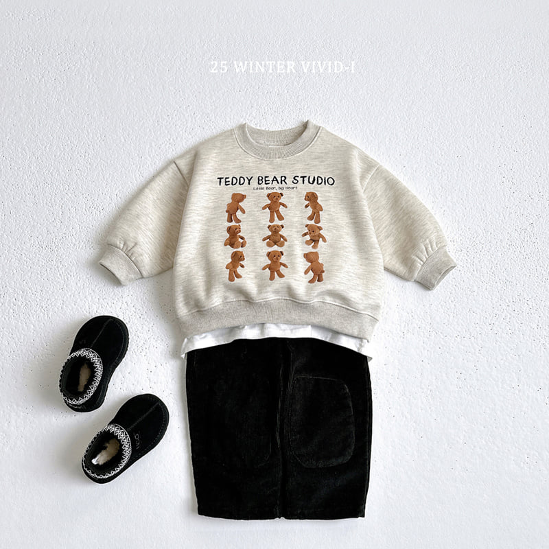 Vivid I - Korean Children Fashion - #childrensboutique - Mini Bear Sweatshirt - 5