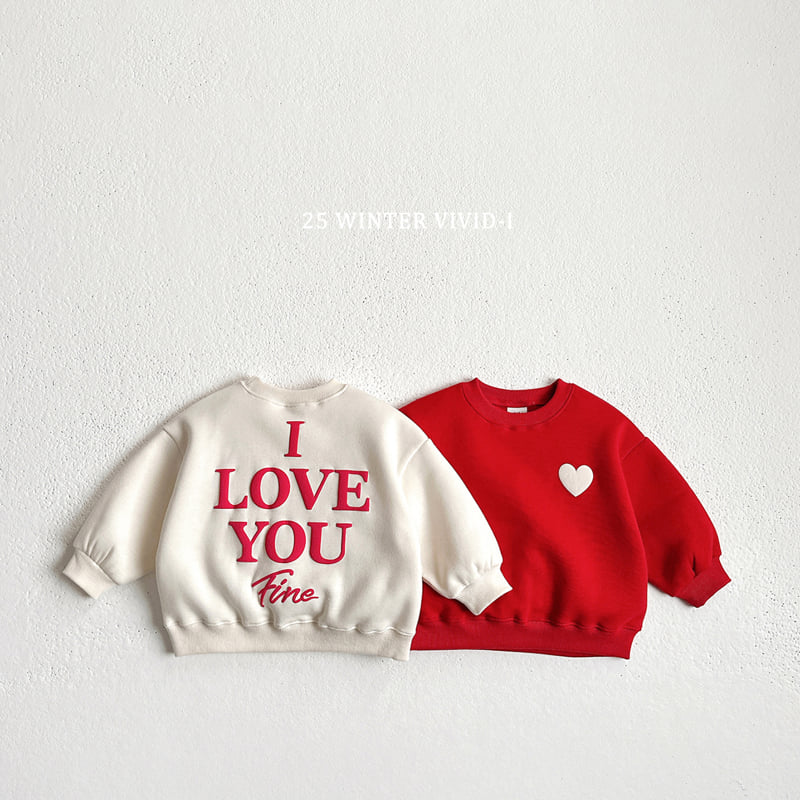 Vivid I - Korean Children Fashion - #childrensboutique - 3D Love Fleece Sweatshirt - 3