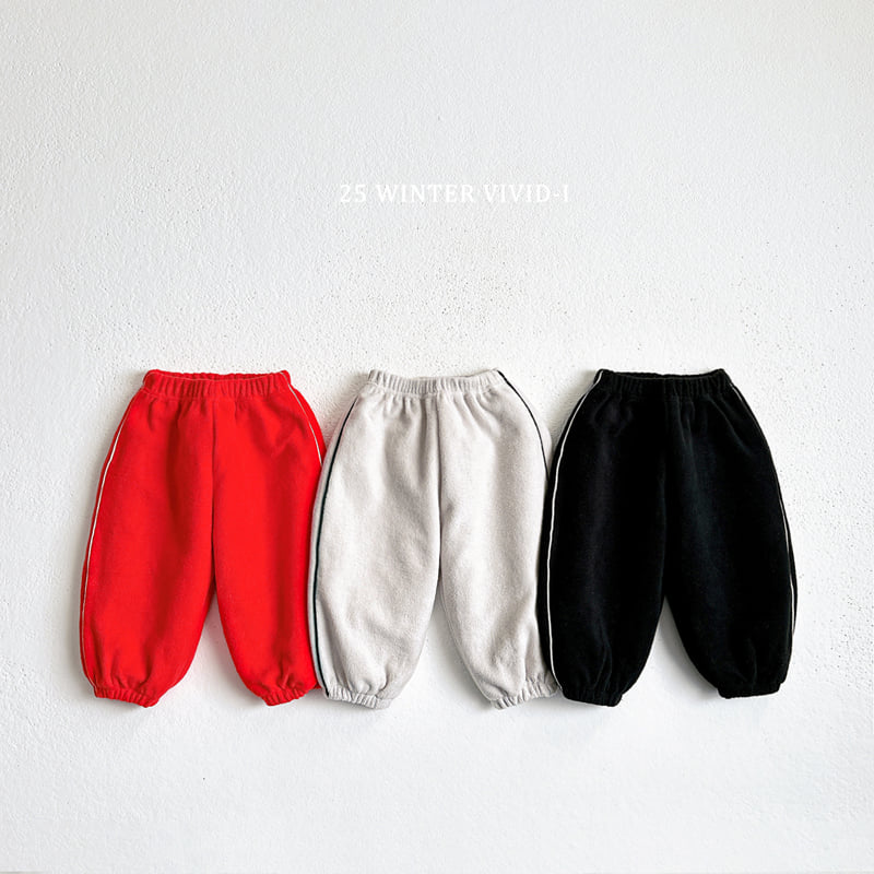 Vivid I - Korean Children Fashion - #childrensboutique - Terry Stripe Jogger Pants