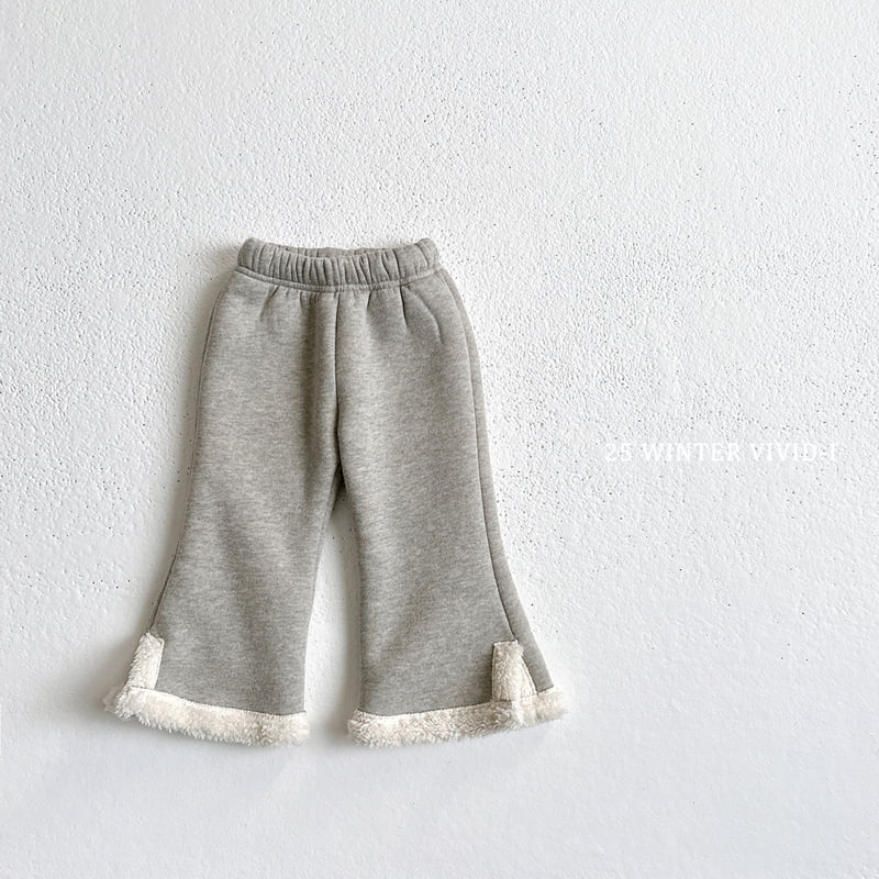 Vivid I - Korean Children Fashion - #childrensboutique - Fleece Slit Pants - 3